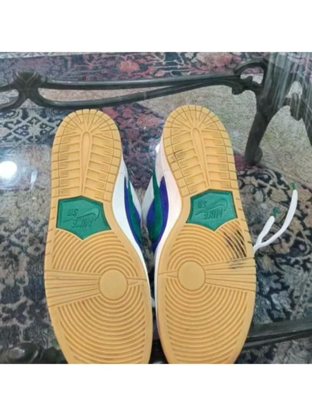 Nike SB Dunk Low Pro Deep Royal Green White Gum HF3704-001 - Mens 13